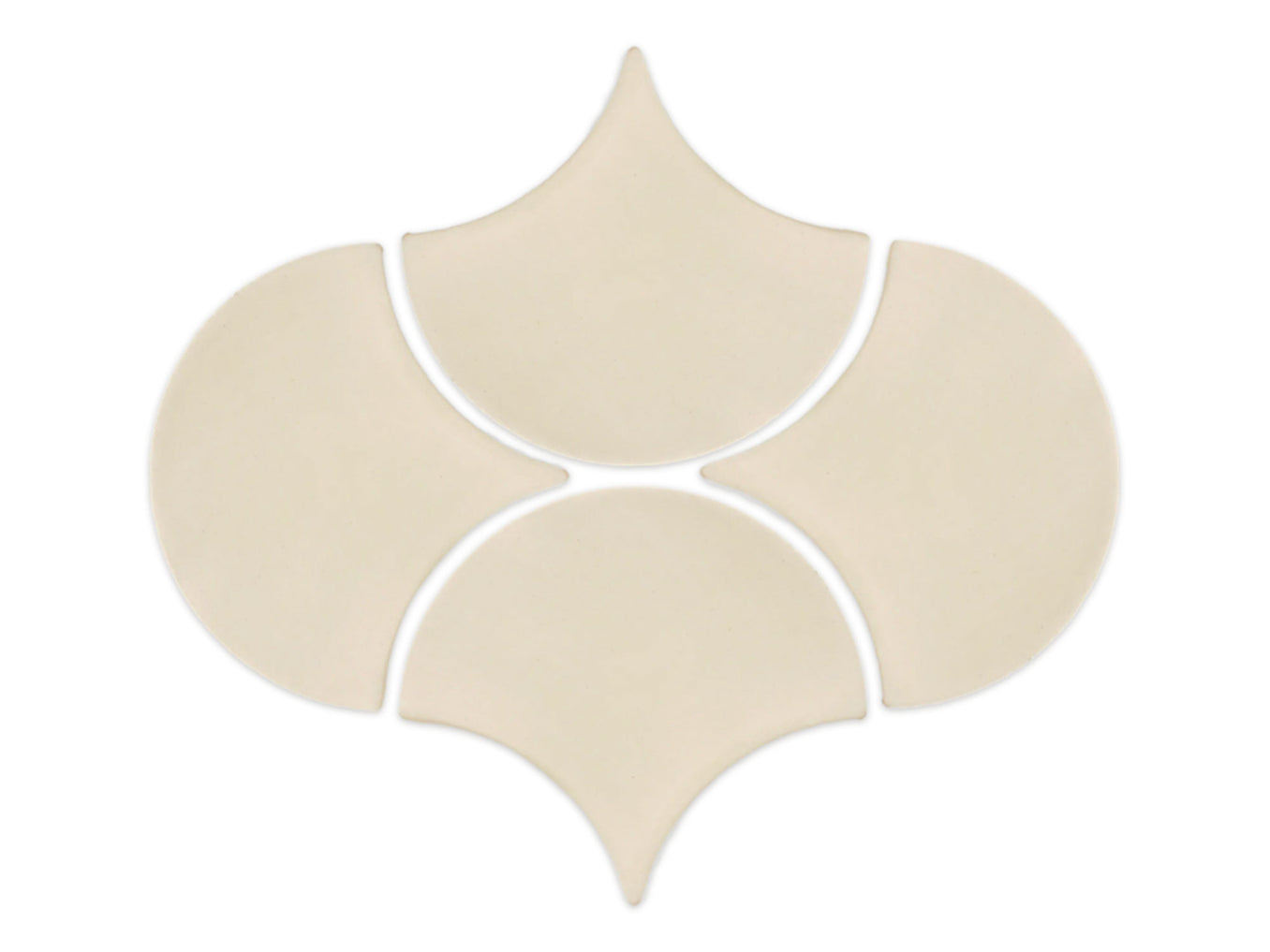 Large Moroccan Fish Scales Wave Pattern - 56 Parchment