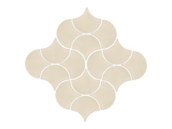 Medium Moroccan Fish Scales Wave Pattern - 56 Parchment