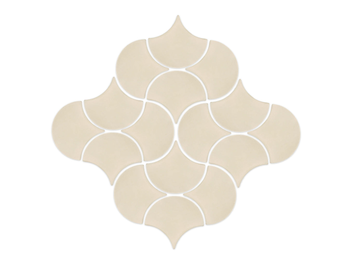 Medium Moroccan Fish Scales Wave Pattern - 56 Parchment