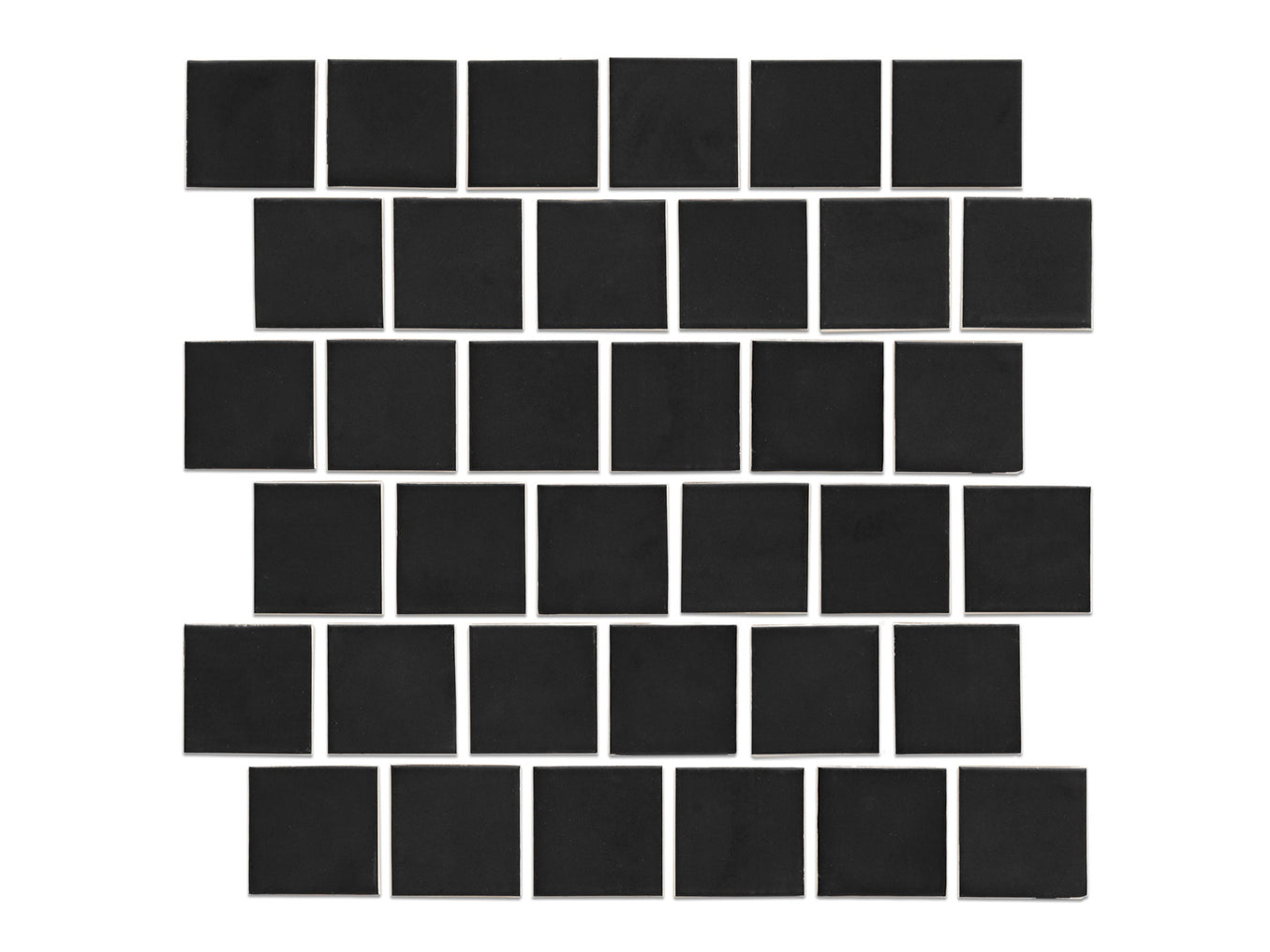 2"x2" Staggered Pattern - 366 Satin Black