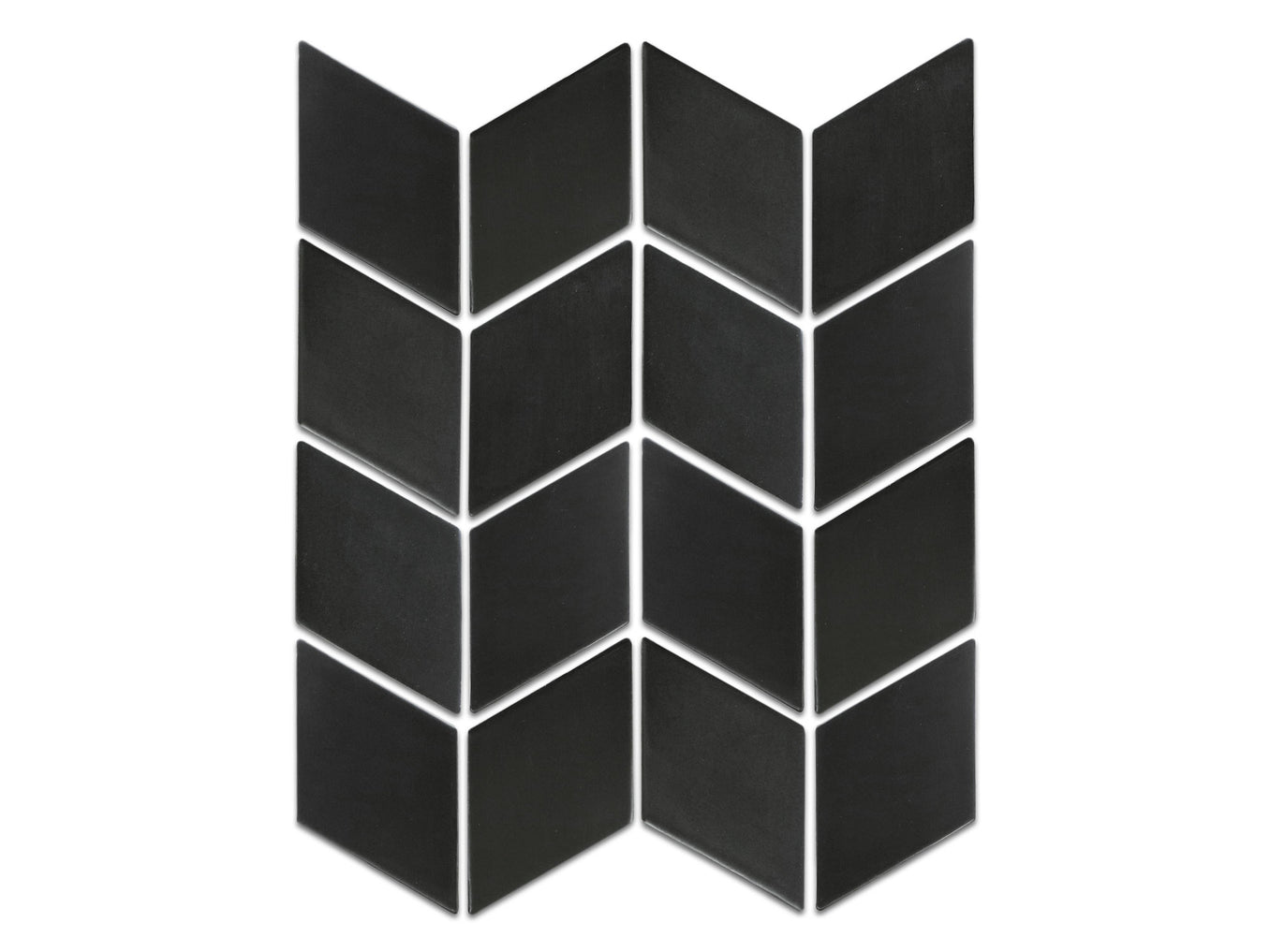 Medium Diamonds Chevron Pattern - 366 Satin Black