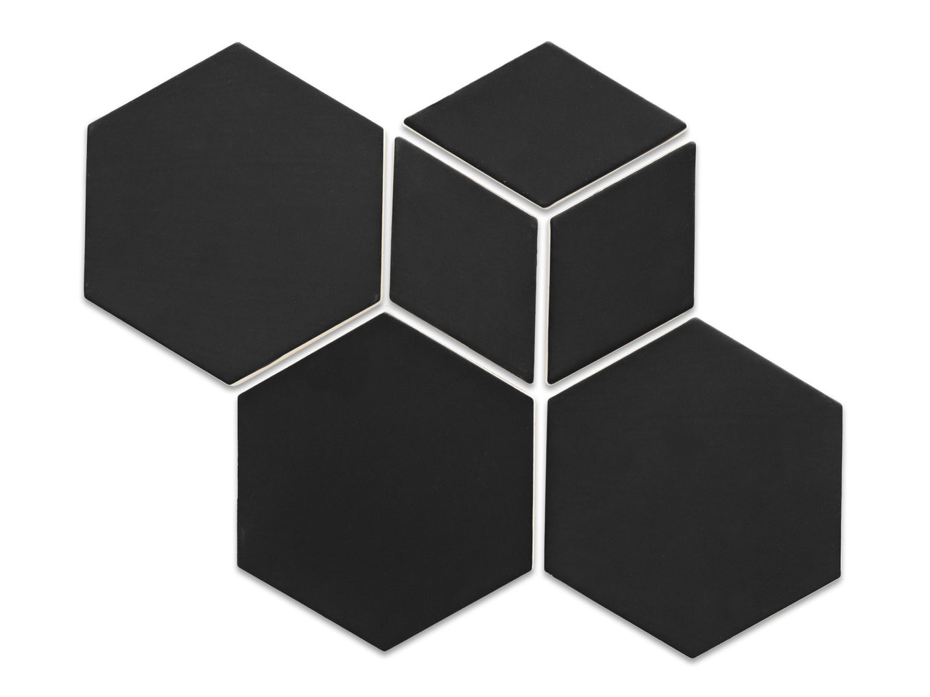 Geo-Hex Pattern - 366 Satin Black
