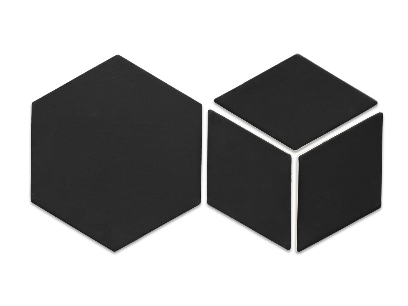 Geo-Hex Pattern - 366 Satin Black