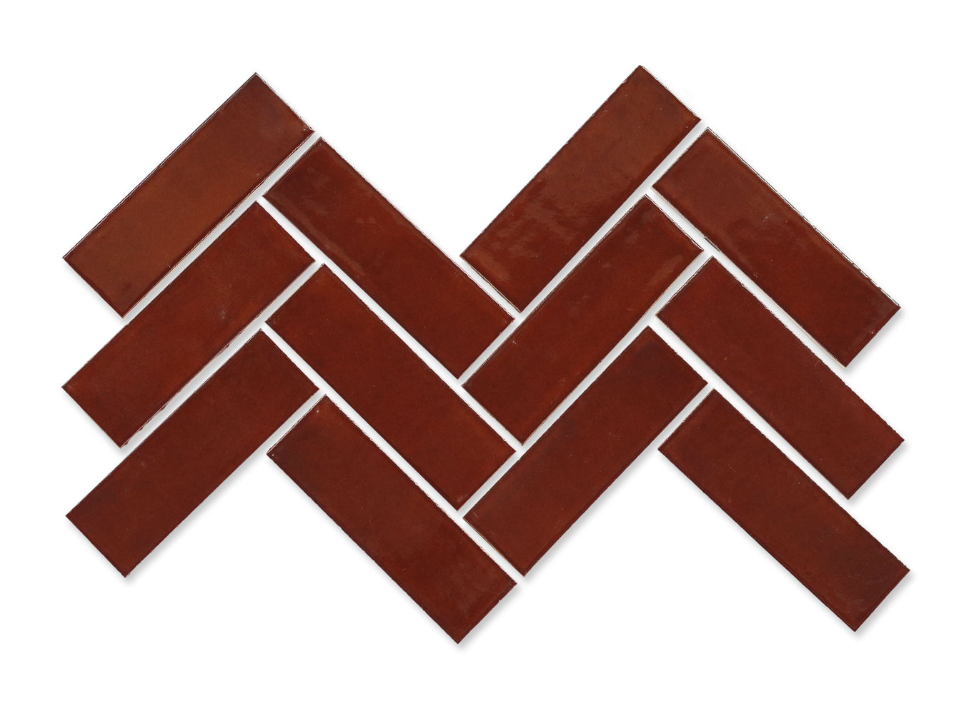 2"x6" Sheeted Herringbone Pattern - 133 Sienna