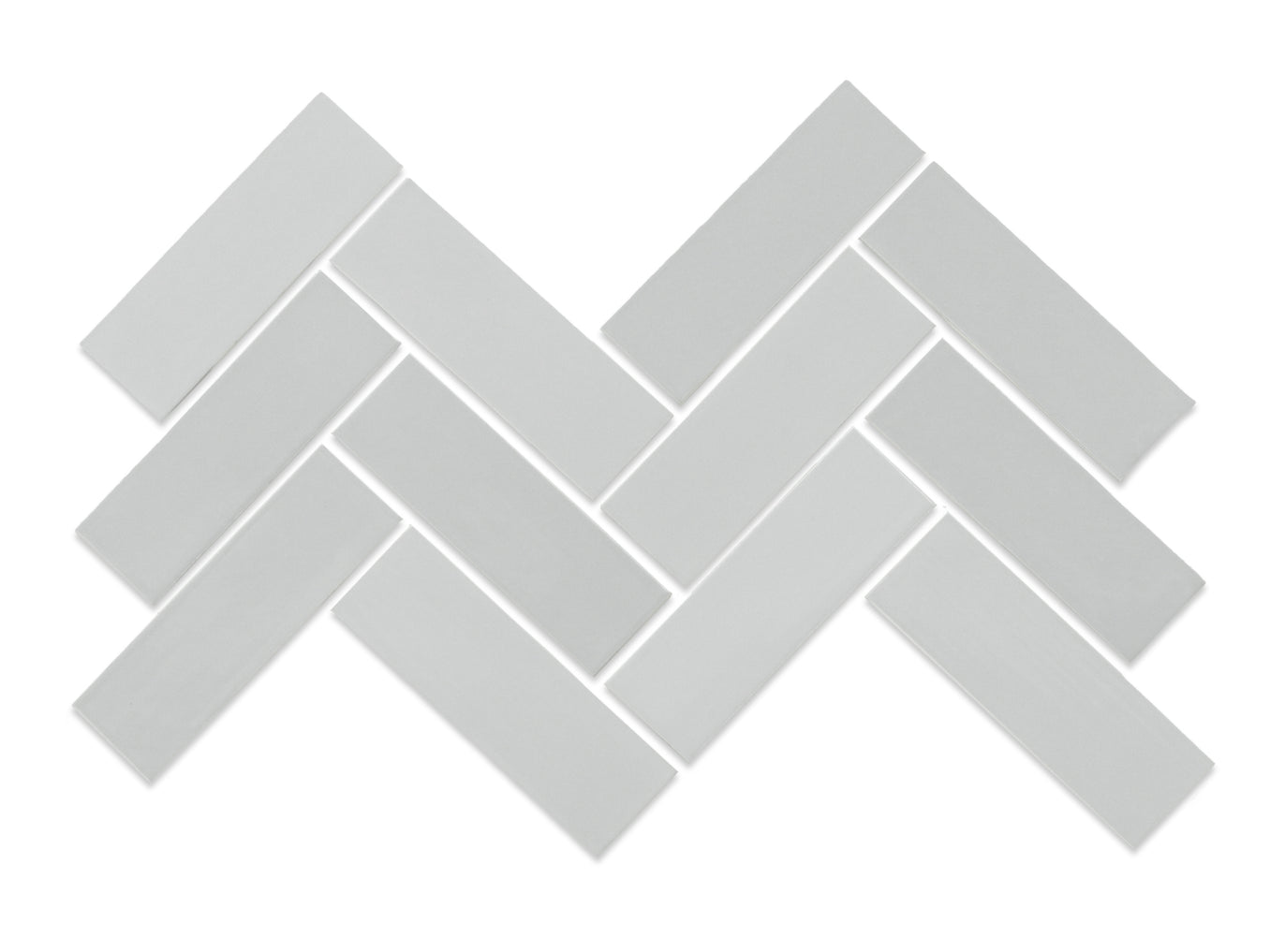 2"x6" Sheeted Herringbone Pattern - 60 Silver Lining