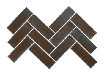 2"x6" Sheeted Herringbone Pattern - 124 Stormy Blue
