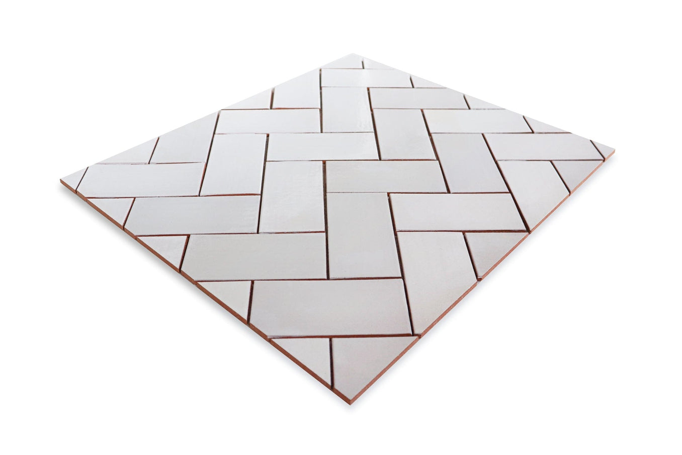 20"x28" Stove Splash - 3"x6" Herringbone pattern - 130 White
