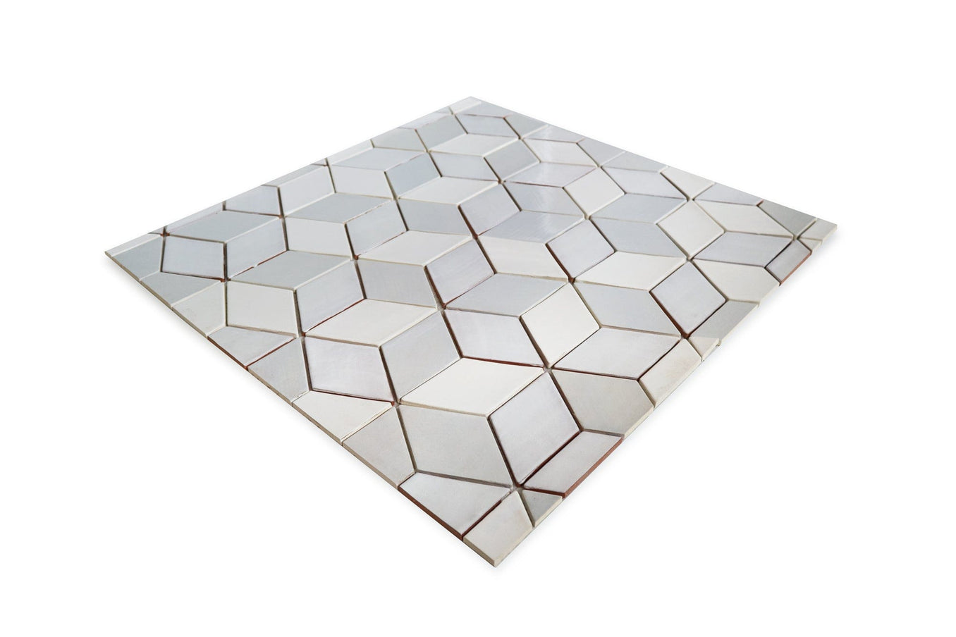 26"x26" Stove Splash - Medium Diamond - 11 Deco White, 77 Grey and 130 White