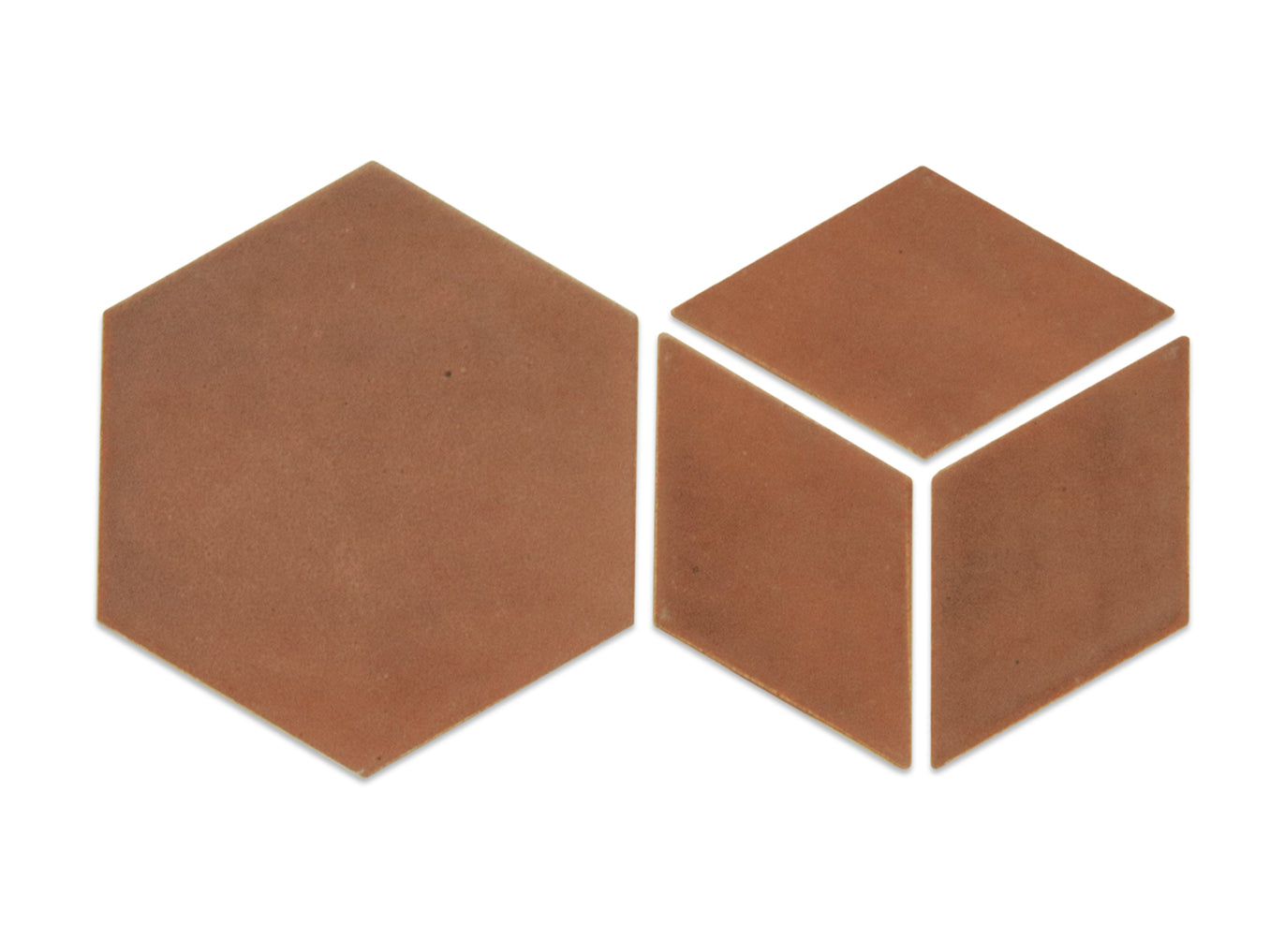 Geo-Hex Pattern - 43 Terracotta