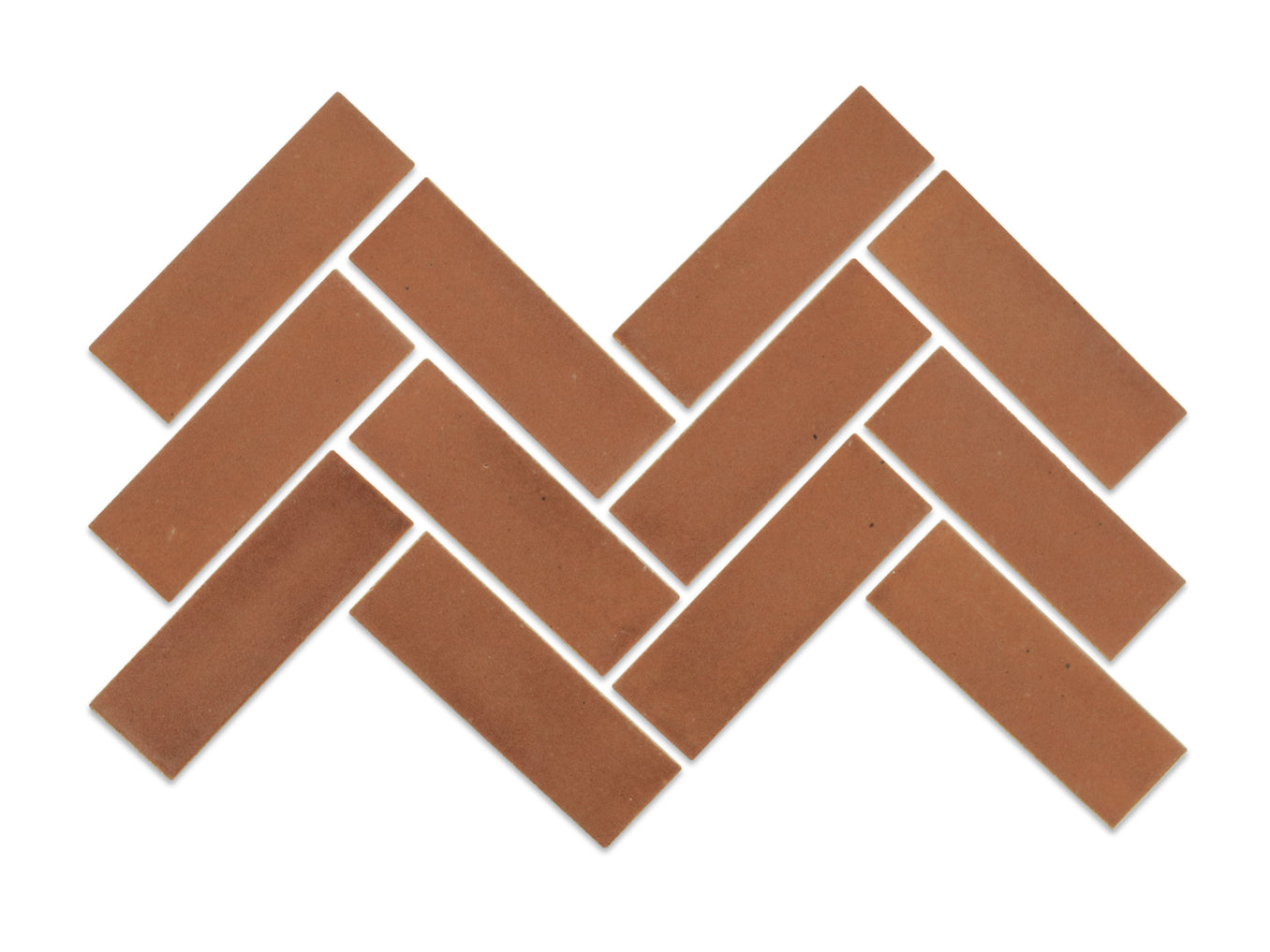 2"x6" Sheeted Herringbone Pattern - 43 Terracotta