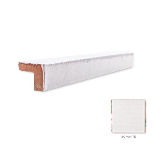 V Cap Trim Tile - 130 White
