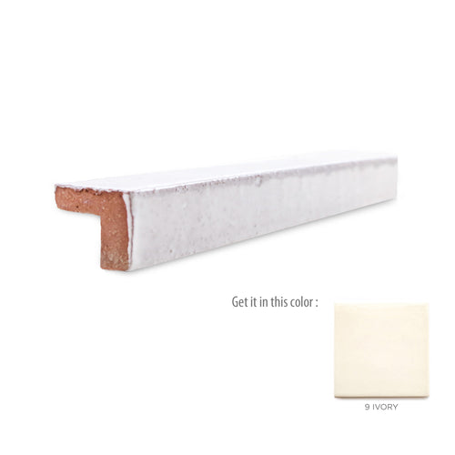 v cap trim tile - 9 Ivory