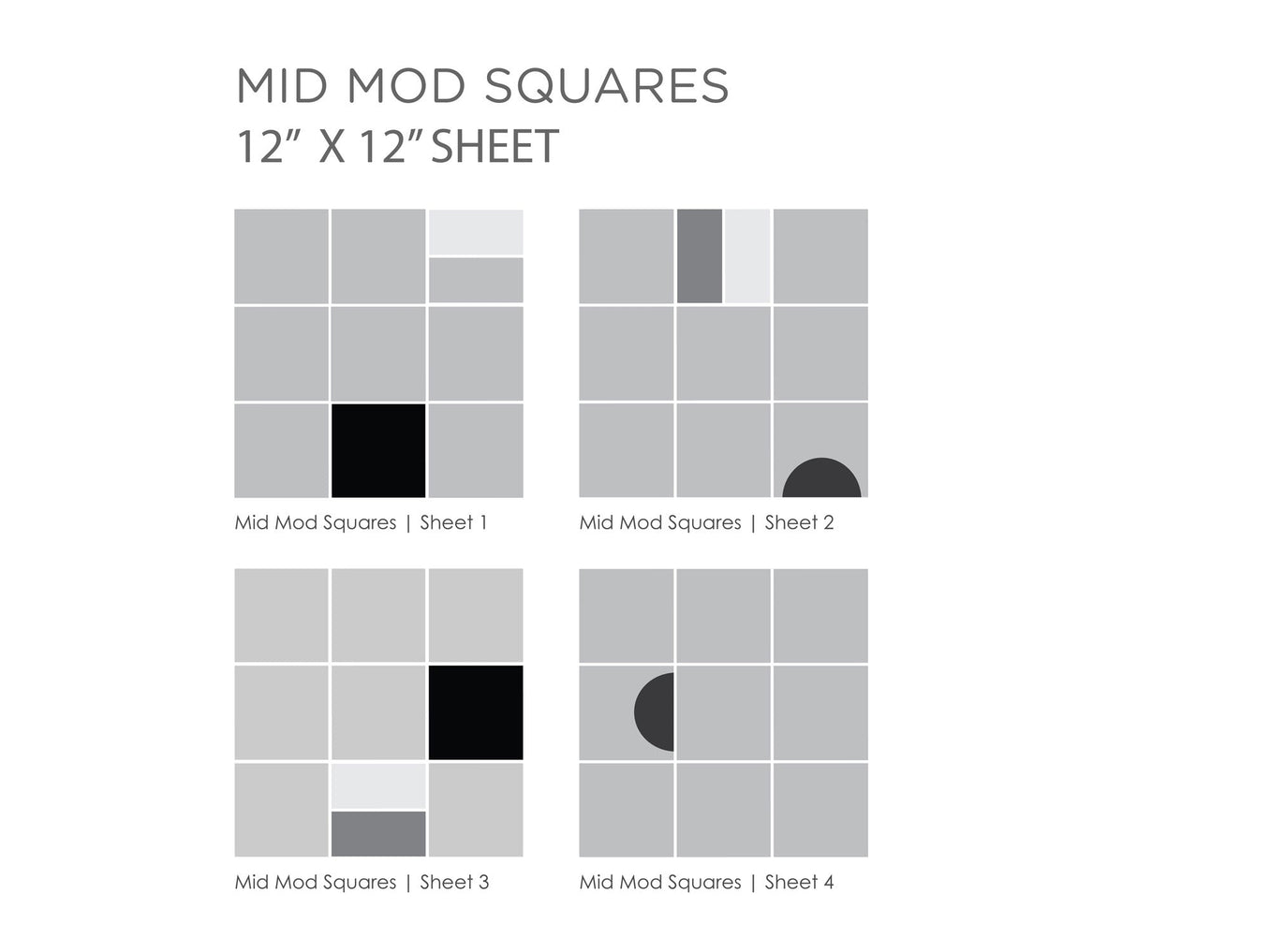 Mid Mod Squares Sheet