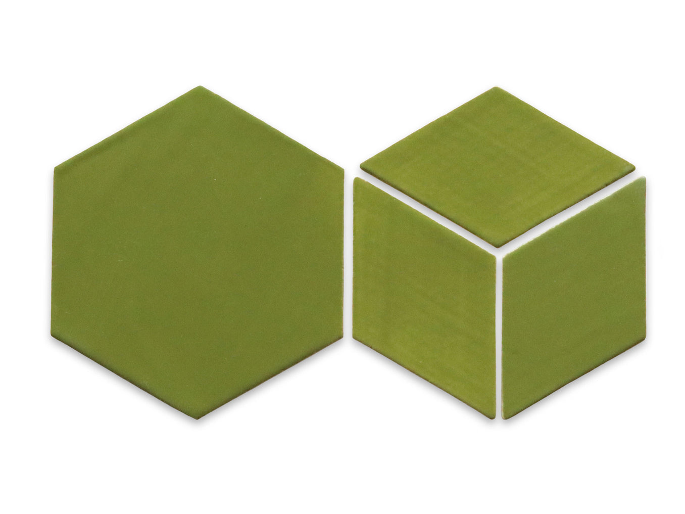 Geo-Hex Pattern - 25 Avocado