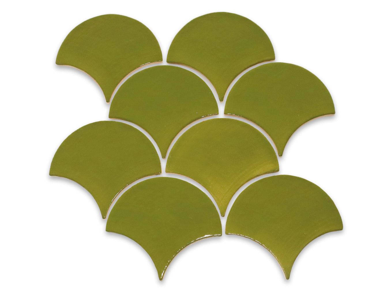 Large Moroccan Fish Scales - 25 Avocado