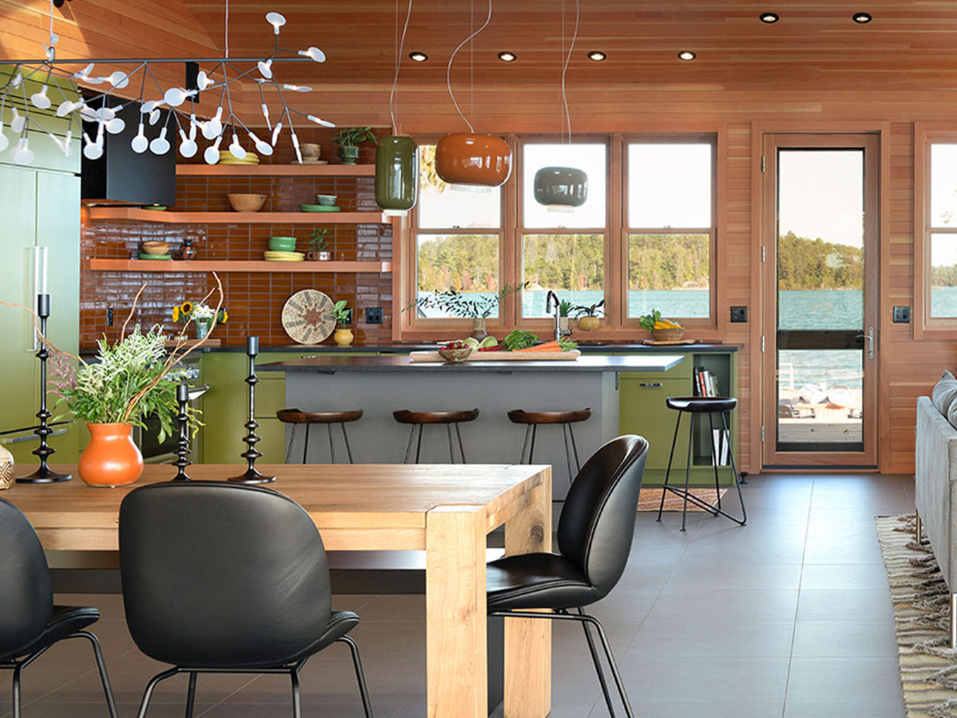 2"x6" Subway Tile - 96 Chestnut install