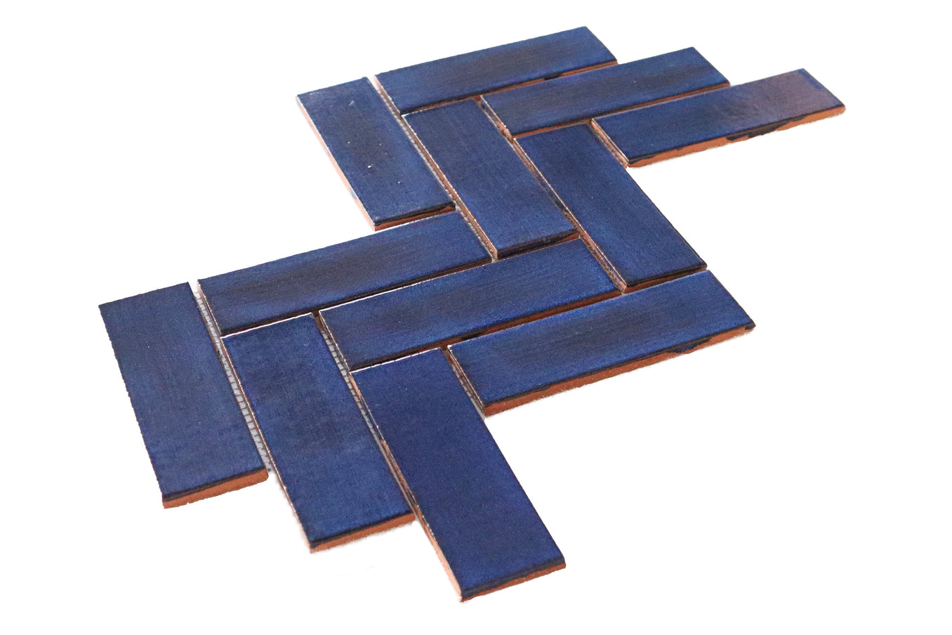 Indigo 2"x6" Herringbone pattern 