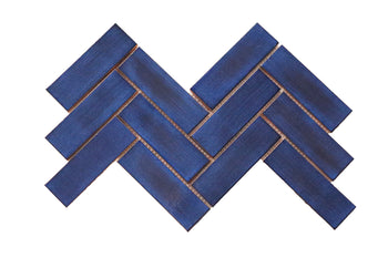 2"x6" Herringbone pattern Indigo | Overstock