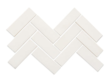 2"x6" Sheeted Herringbone Pattern - 9 Ivory