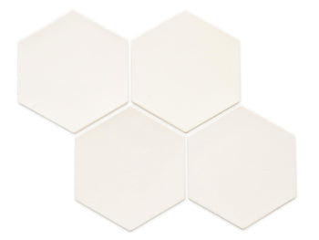 Large Hexagons - 9 Ivory