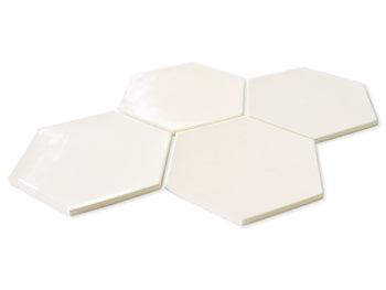 Large Hexagons - 9 Ivory