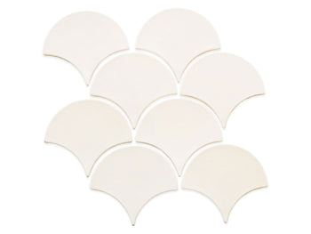 Large Moroccan Fish Scales - 9 Ivory