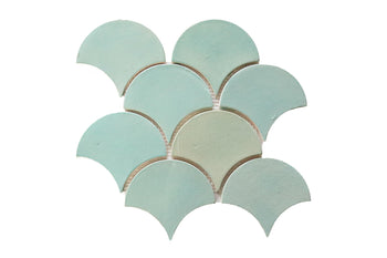 Large Moroccan Fish Scales Light Turquoise | Overstock