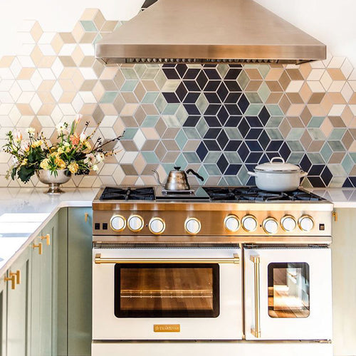 Heartbeet Kitchen's Ombre Tile Backsplash