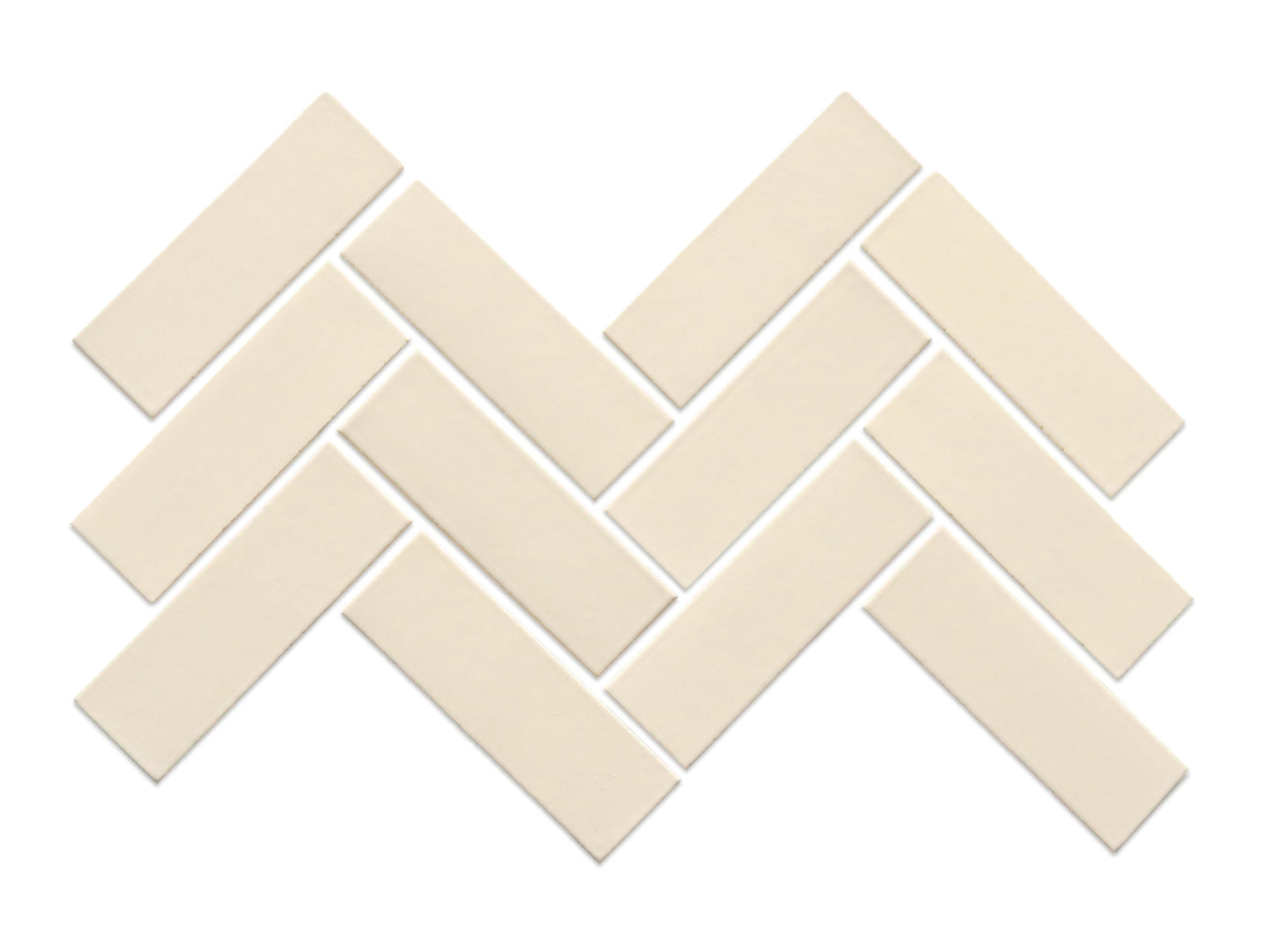 2"x6" Sheeted Herringbone Pattern - 56 Parchment