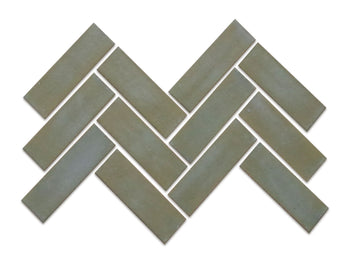 2"x6" Sheeted Herringbone Pattern - 134 Spanish Moss