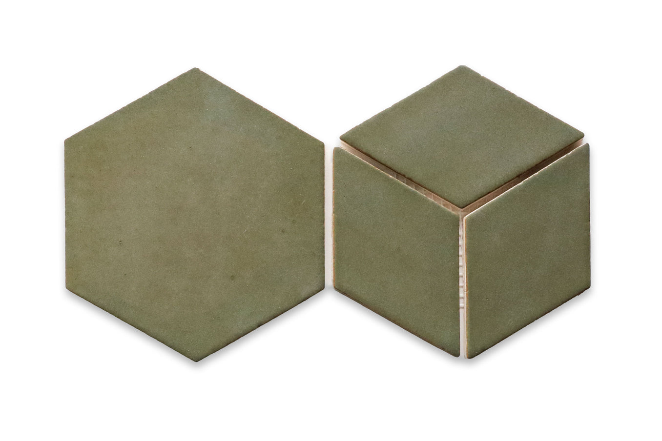 Geo-Hex Pattern - 134 Spanish Moss - Sample