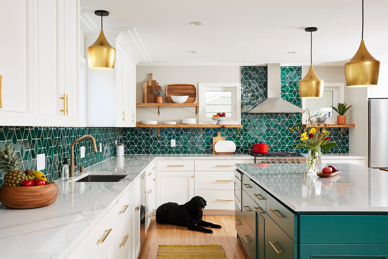 emerald green diamond tile kitchen, emerald green diamond tile kitchen backsplash, emerald green diamond tile