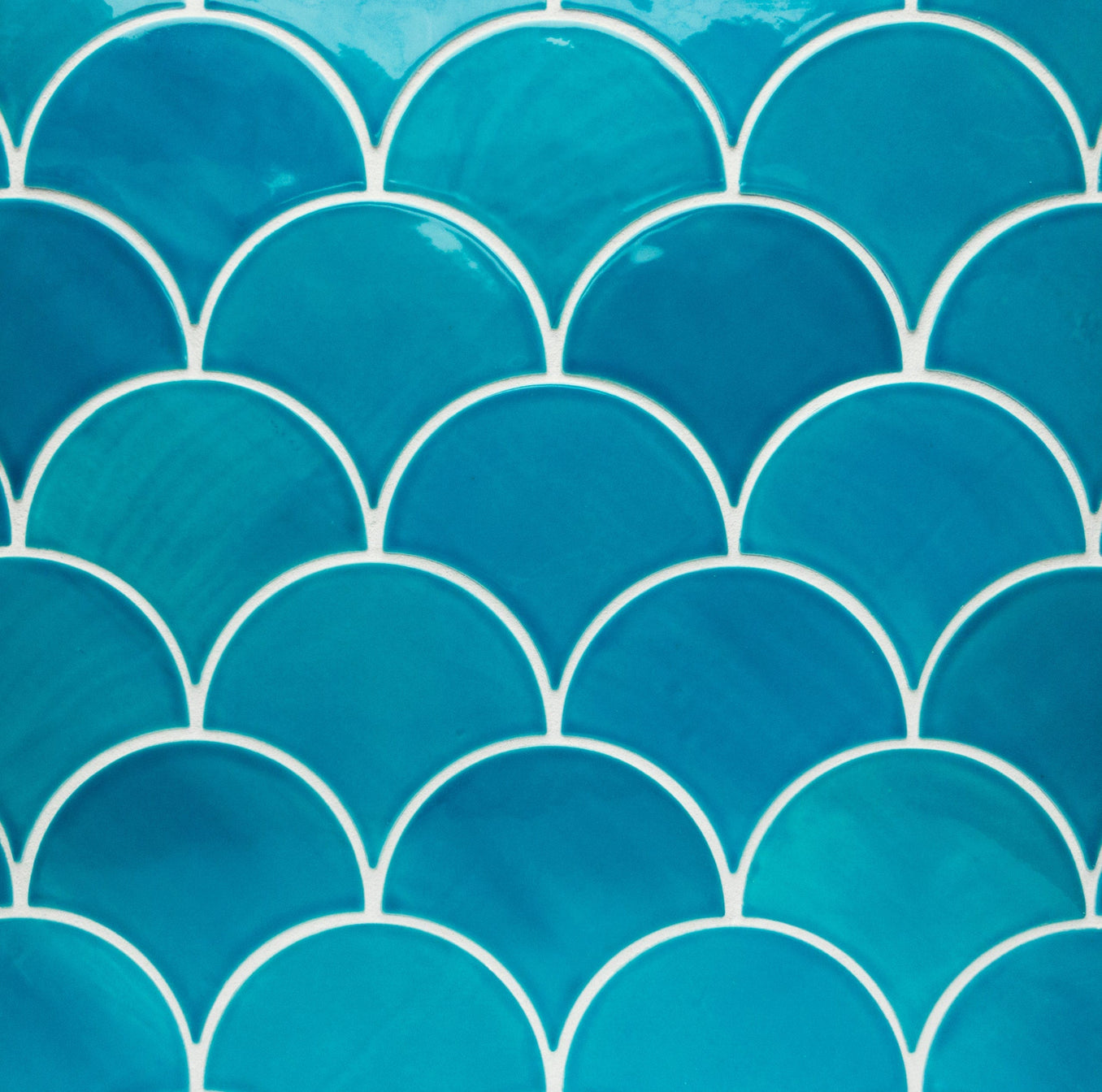 Large Moroccan Blue Fish Scale Tile - light blue mermaid/fish scale tile