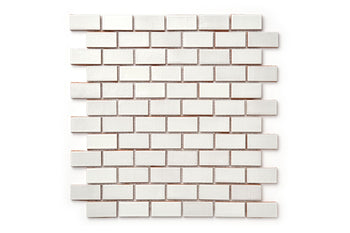 1"x2" Staggered Pattern - 130 White