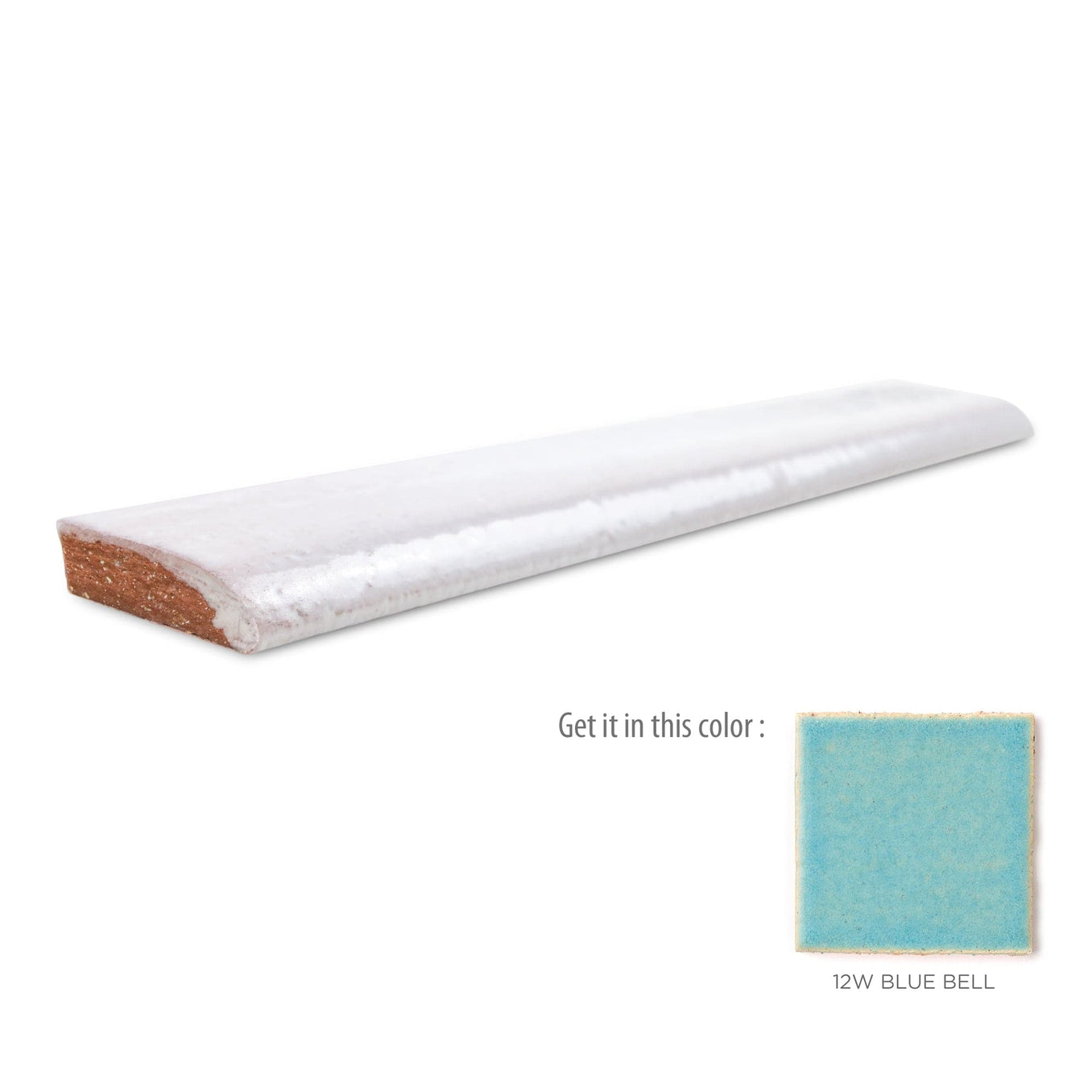 1x6 Bullnose Tile 12W Blue Bell