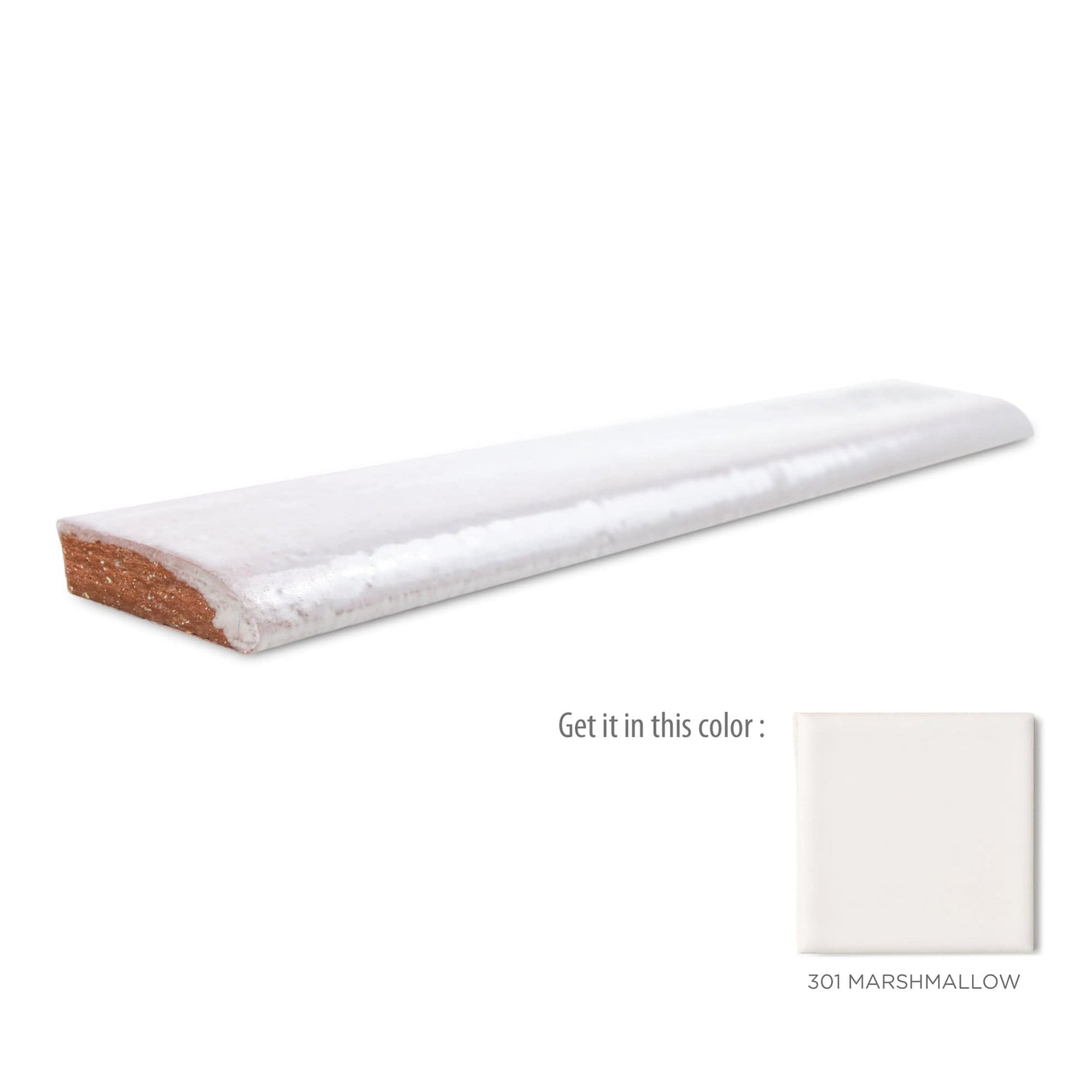 1x6 Bullnose Tile 301 Marshmallow