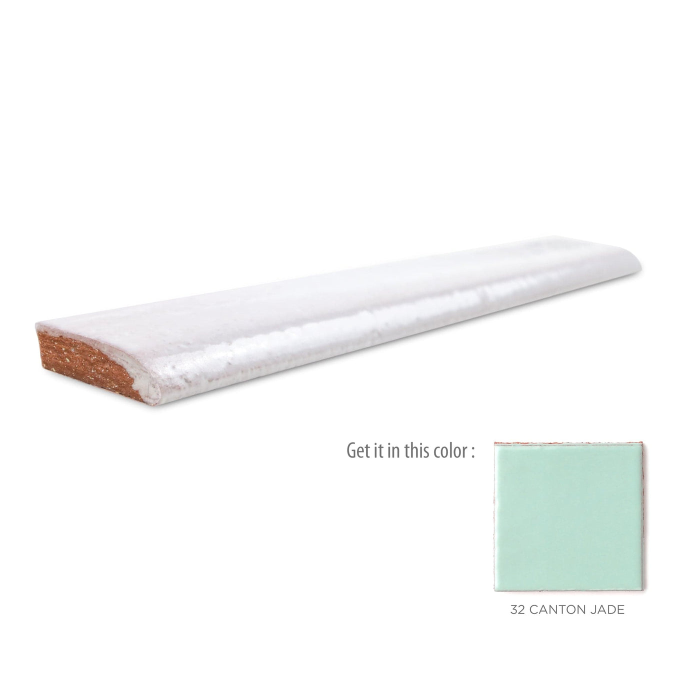 1x6 Bullnose Tile 32 Canton Jade