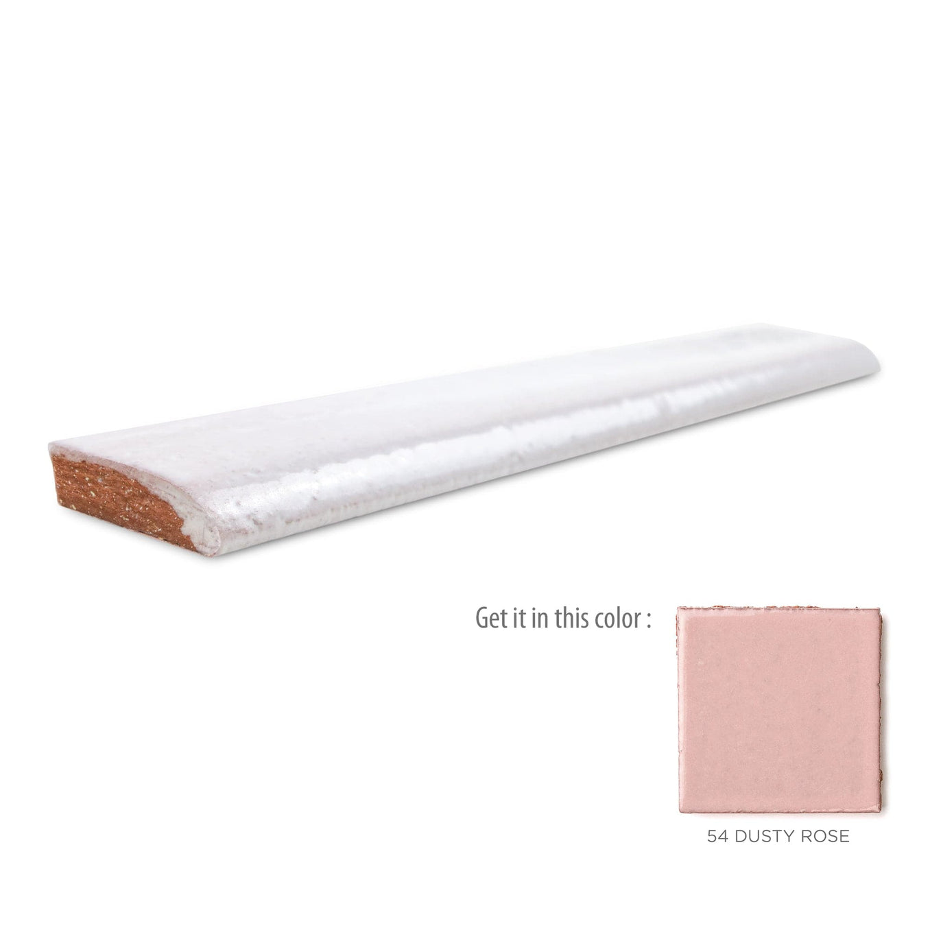 1x6 Bullnose Tile 54 Dusty Rose