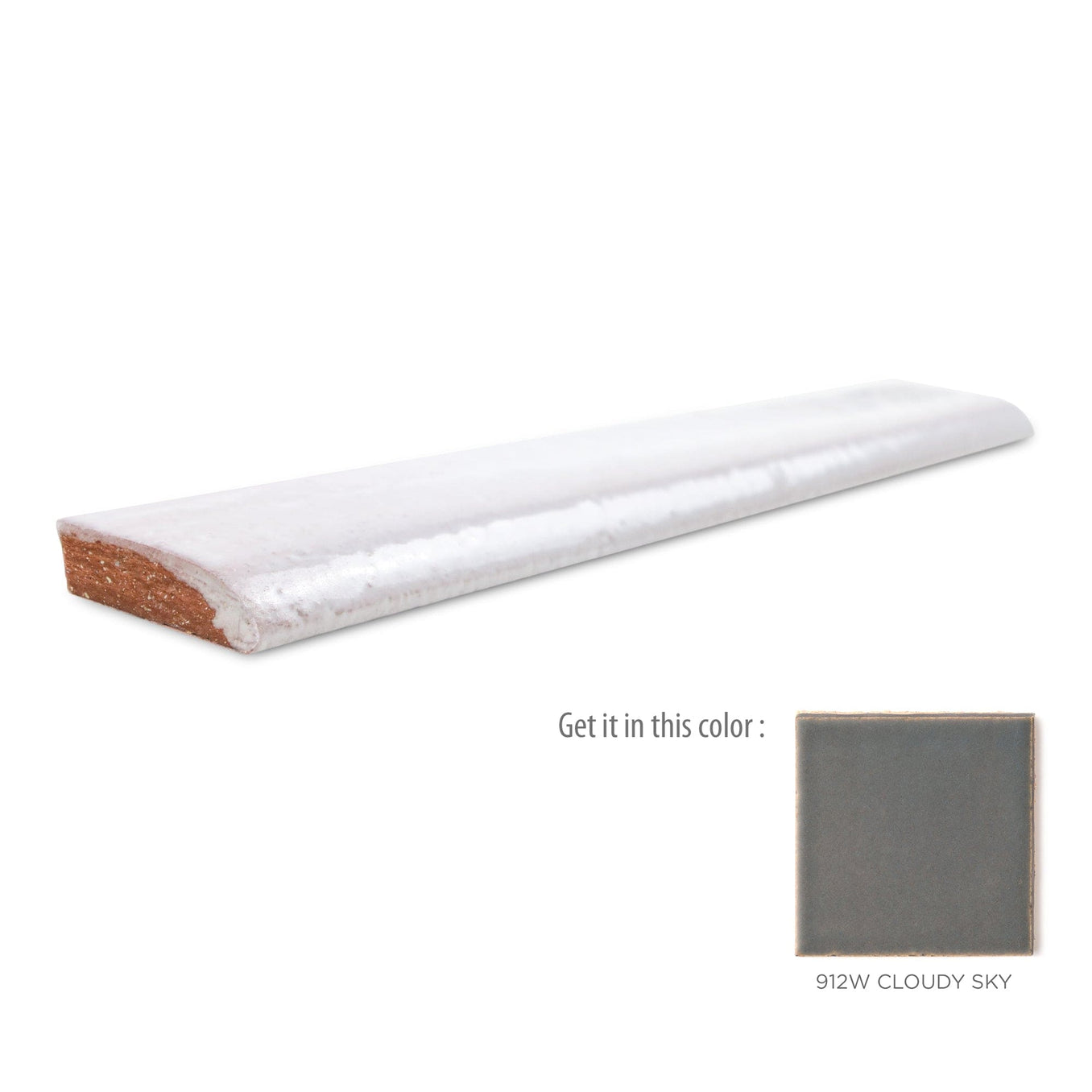 1x6 Bullnose Tile 912W Cloudy Sky