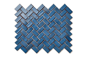 1"x2" Herringbone Pattern - 23 Sapphire Blue