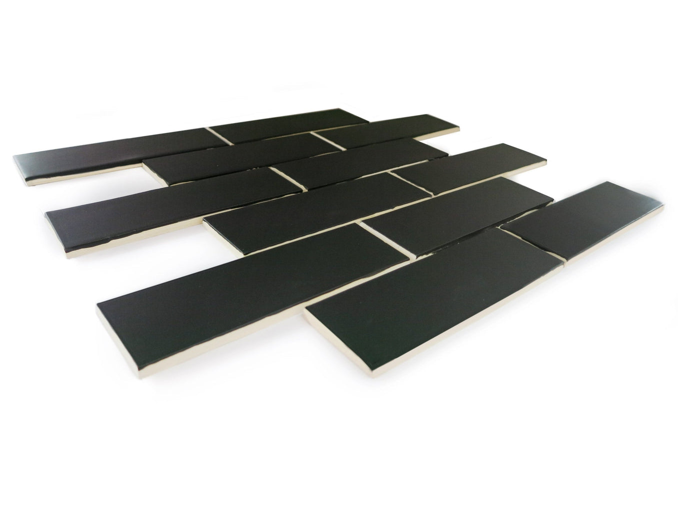 2x6 Subway Tile Satin Black