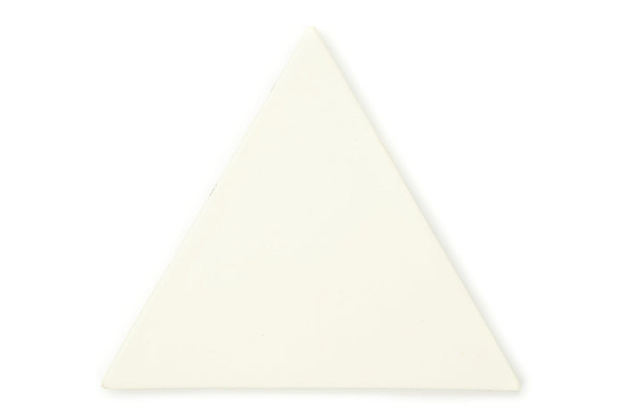 Small Matte White Triangle Tiles | Mercury Mosaics