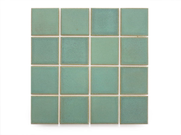 3x3 Subway Tile Old Copper - matte teal square tile