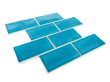 3"x6" Subway Tile - 1015E Caribbean Blue