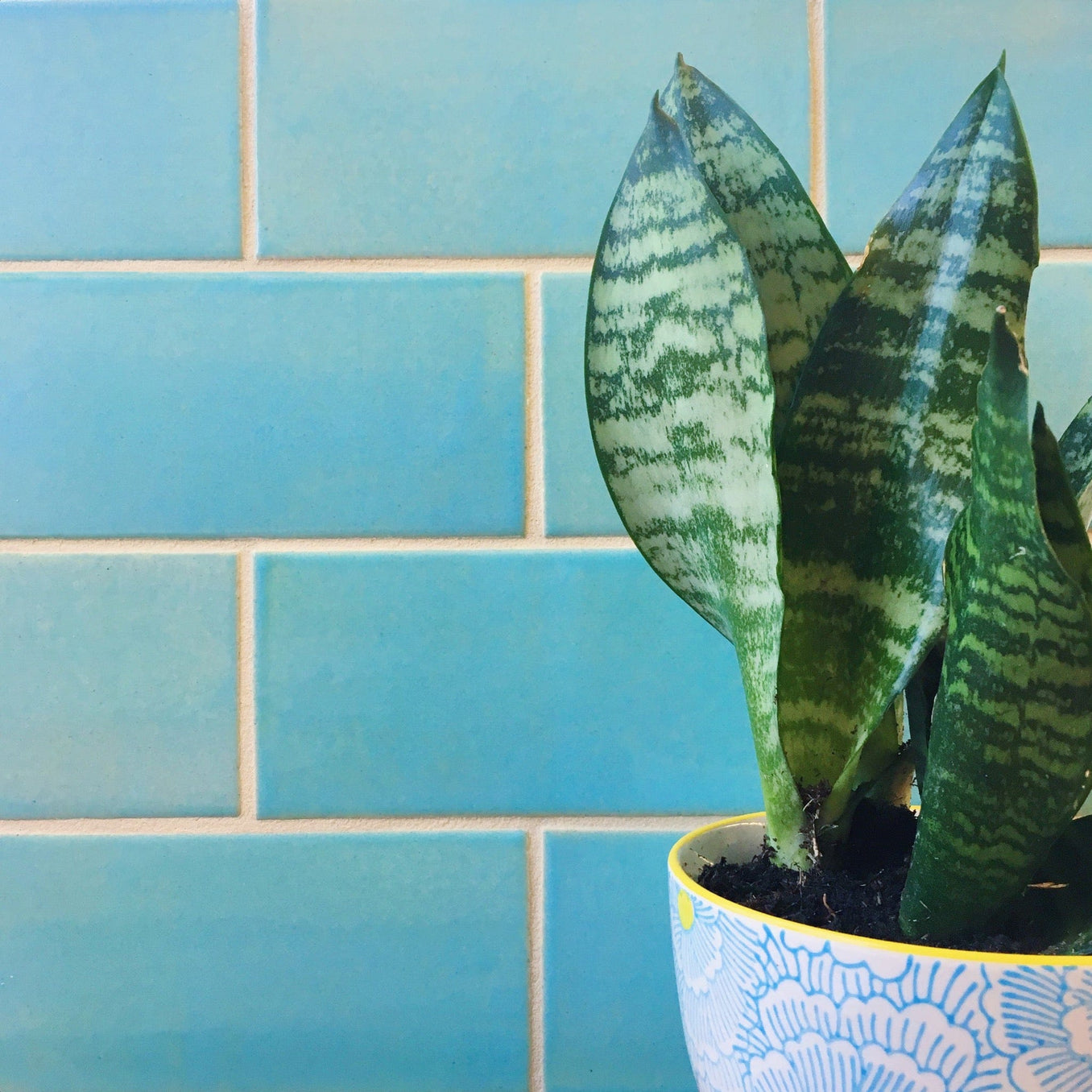 3x6 Subway Tile Blue Bell Installed