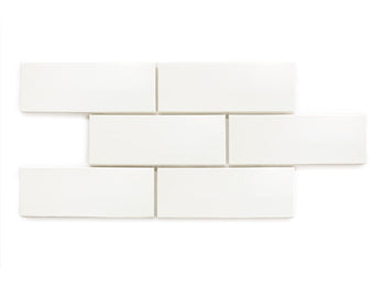 3"x8" Subway Tile - 11 Deco White