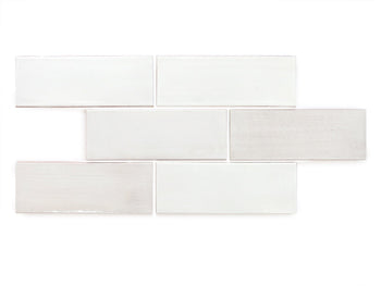 3"x8" Subway Tile - 130 White