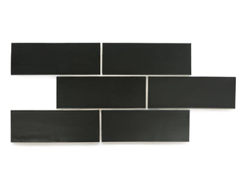 3"x8" Subway Tile - 366 Satin Black