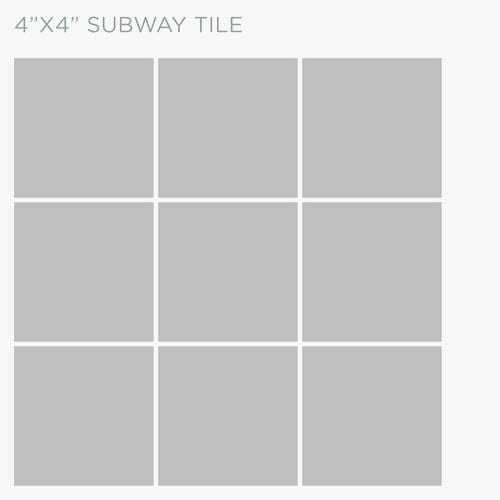 4"x4" Dark Green Decorative Subway Tiles | Mercury Mosaics