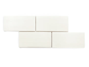 4"x8" Subway Tile - 11 Deco White